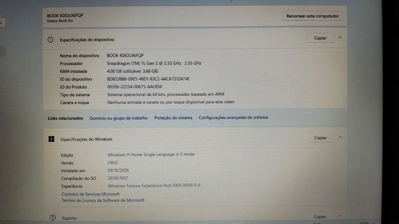 Notebook Samsung