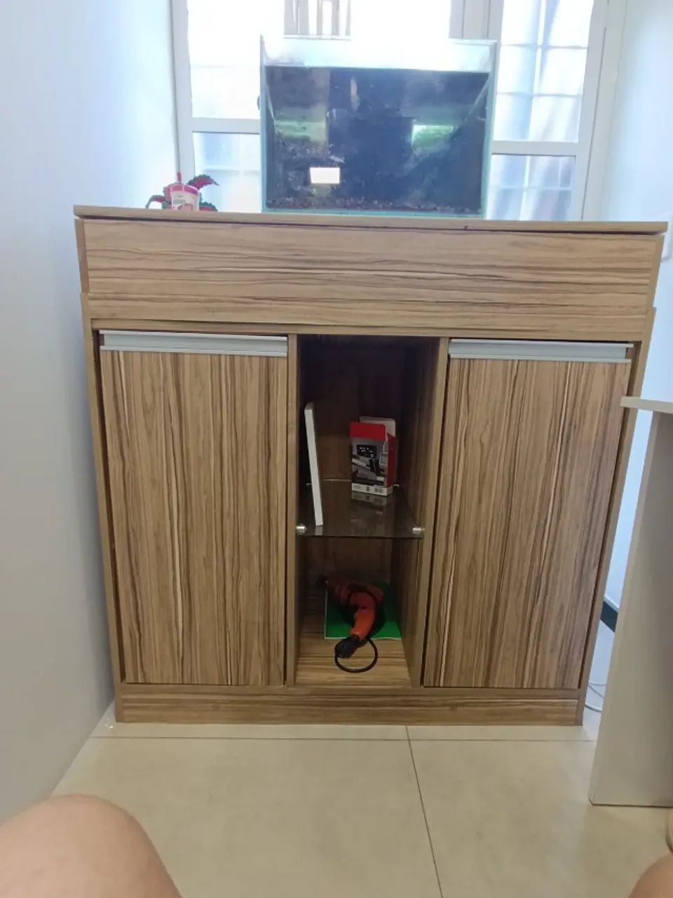 Aquário 200 litros completo, com móvel, tampa e iluminação  - Foto 3