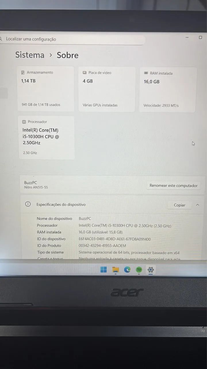 Notebook Nitro 5 - Foto 4