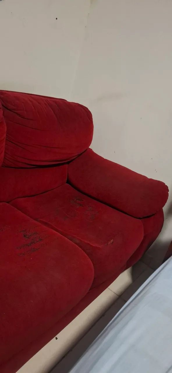 Sofá 3 lugares Vermelho - Foto 5
