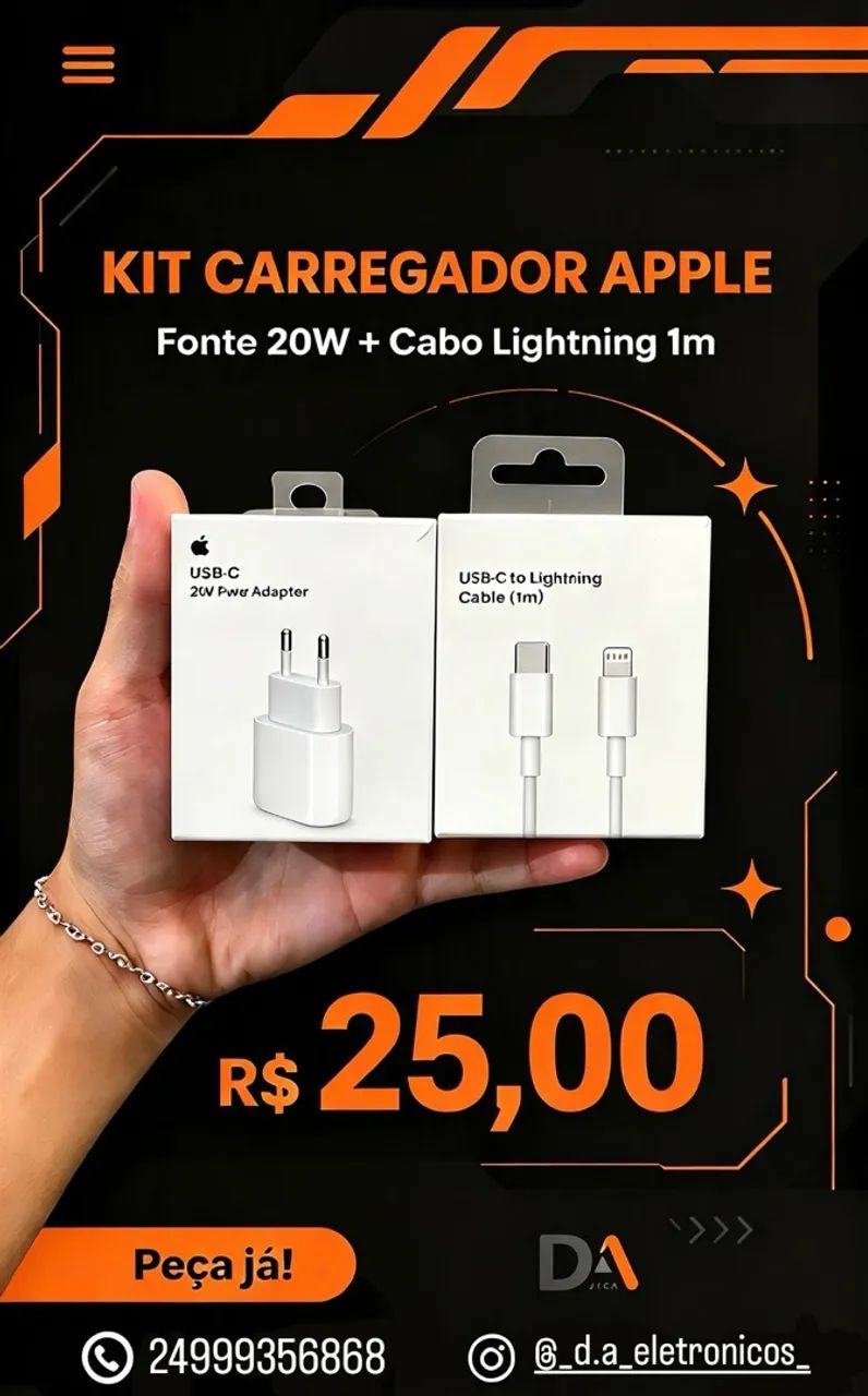 kit cabo+fonte iphone 