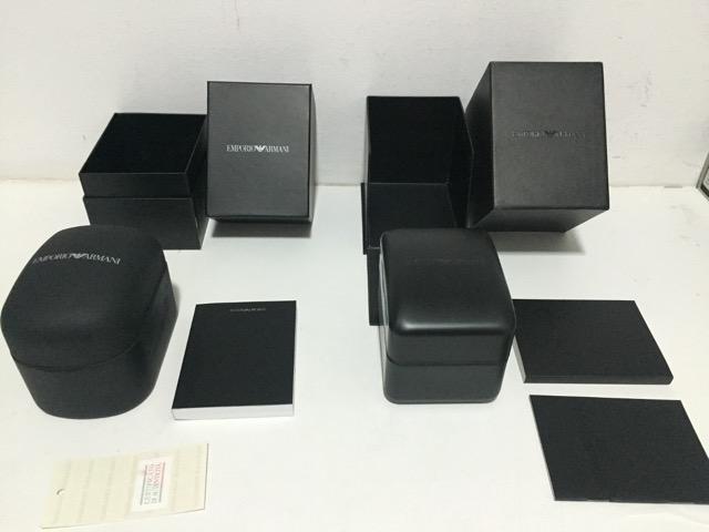 Caixa Relogio Emporio Armani Diesel Nautica DKNy Michael Kors Original Manual Estojo - Foto 4