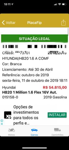 HB20 AUTOMATICO batido 1.6 2019 funcionando - Foto 6