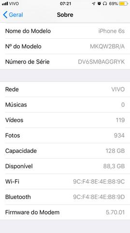 IPhone 6s 128gigas