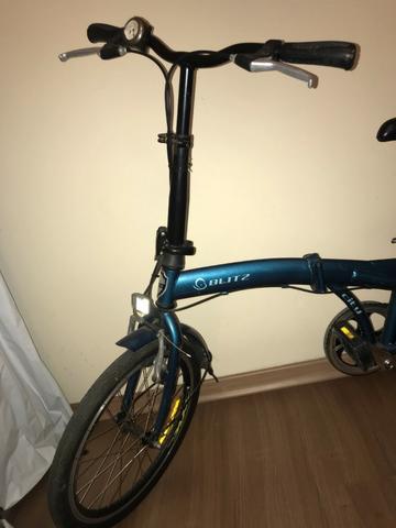 Bicicleta Dobrável Blitz City azul Aro 20, - Foto 2