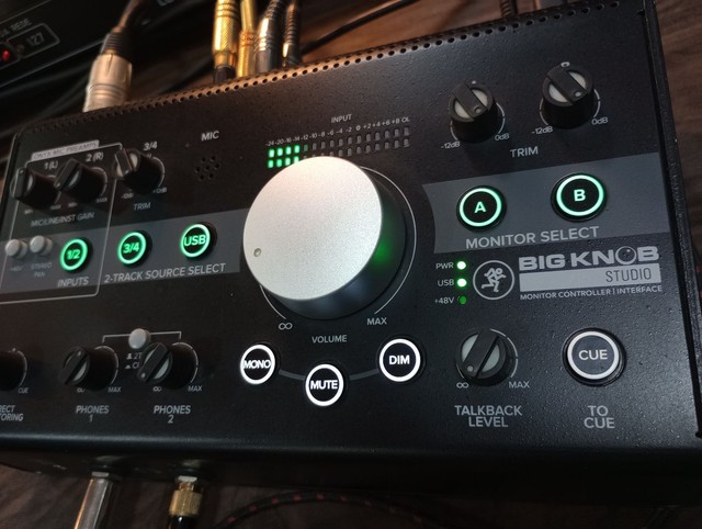 Interface controlador Big Knob Studio usb Mackie passo cartão 