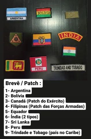 Brevê da Argentina Patch colorido Bandeira bordado Breve - Foto 5