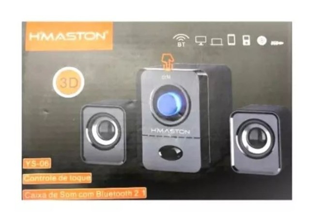 Caixa Pra Pc Tv P2 10w Com Bluetooth 2.1 Ys-06 H´maston 