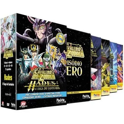 Box Dvd Cavaleiros Do Zodiaco Dublado 12 Casas Asgard Poseid