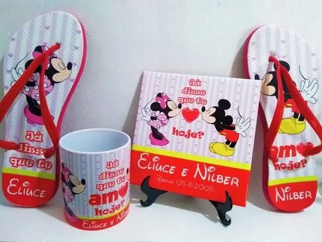 Kit dos namorados com chinela  - Foto 3
