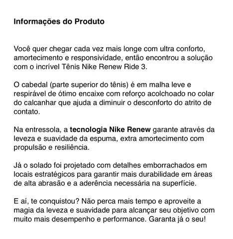 Nike Renew ride 3 nº 41 novo ACEITO CARTÃO  - Foto 6