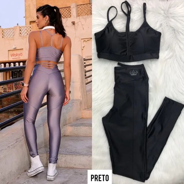 Moda Fitnes, Conjunto de Calça Lipsoul, poliamida e elastano, 100 % original.