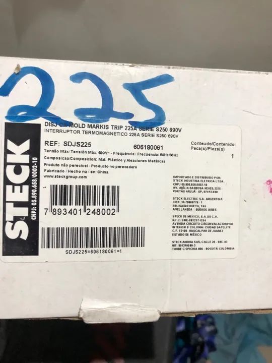 Disjuntor Steck 225 A 
