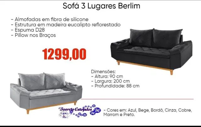 SOFÁ BERLIM BOARETO - Foto 2