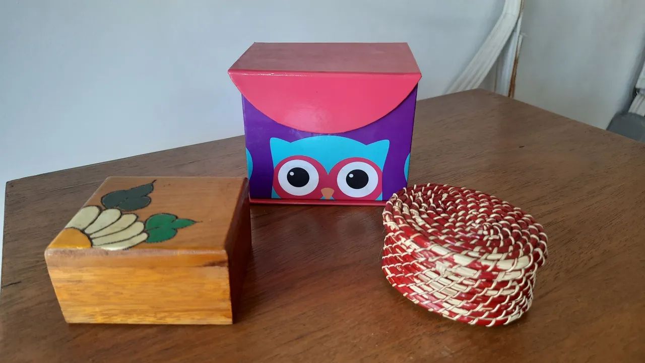 Porta trecos artesanais com tampa - Foto 2