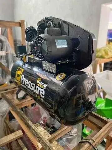 Compressor de 100 Litros vortex 300  com motor 2hp monofásico Pressure - Novo - Foto 2