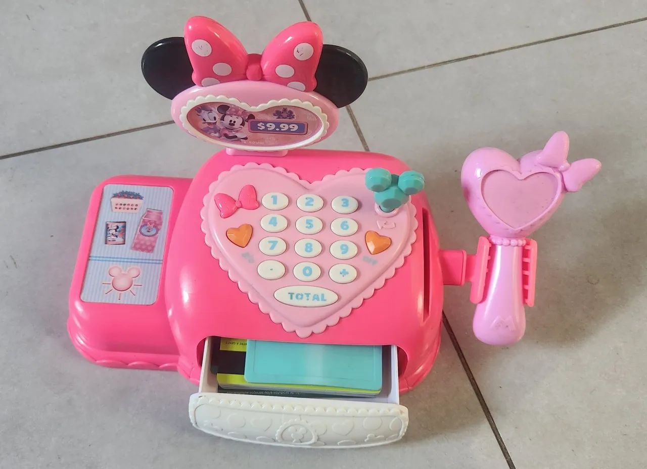 Caixa Registradora Minnie Mouse - com som e voz da Minniel