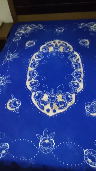 colcha casal - boradado Richelieu