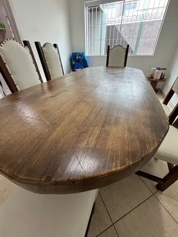 Mesa com 6 Cadeiras de Madeira Maciça Super Nova - Foto 3