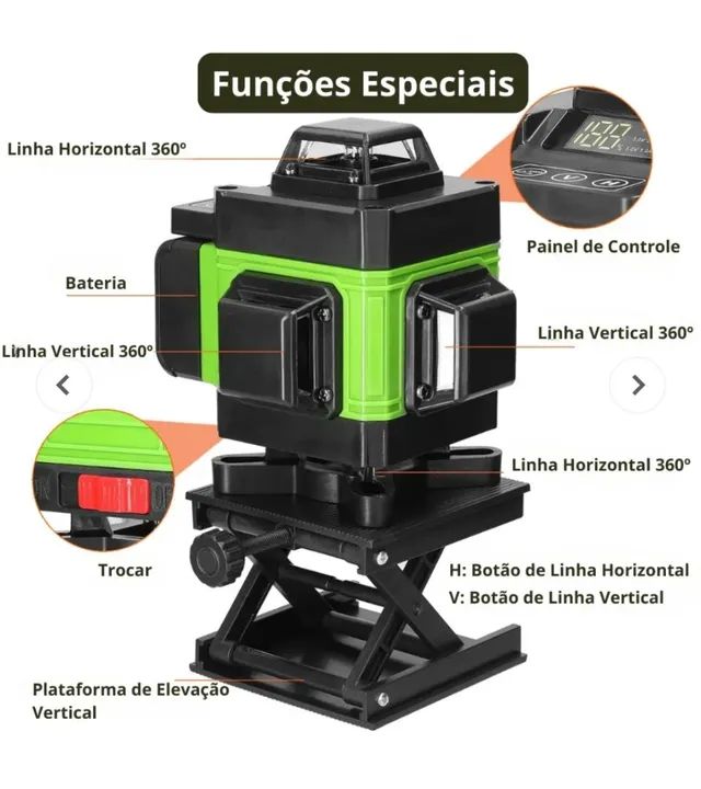 Nível a Laser 4D com 16 Linhas 360° novo - Foto 5
