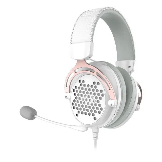 Headset Gamer Redragon Diomedes White P3 C/ Adaptador USB e C/ Adaptador P2 - WZetta - Foto 2
