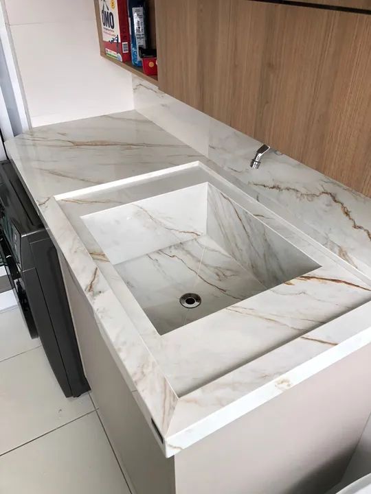 Lavatórios esculpidos em porcelanato   - Foto 4