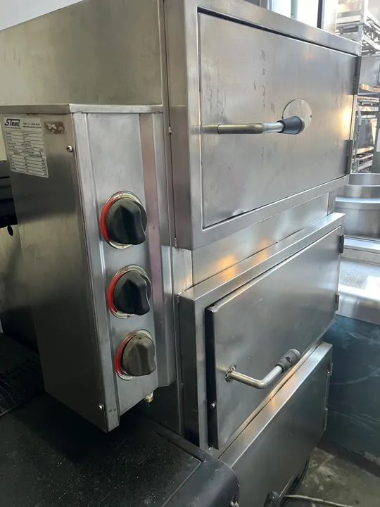 Forno industrial lastro a gás stell aço inox 3 sessão parcelamos em até 12x  - Foto 5