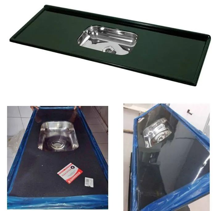 Pia de Cozinha Ecogranito com  Cuba Inox - Entrega Grátis Manaus - Foto 4