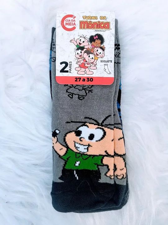 Kit Meias Infantil Turma da Monica 
