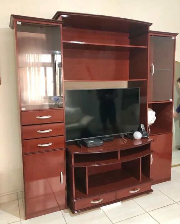 Estante + rack mogno