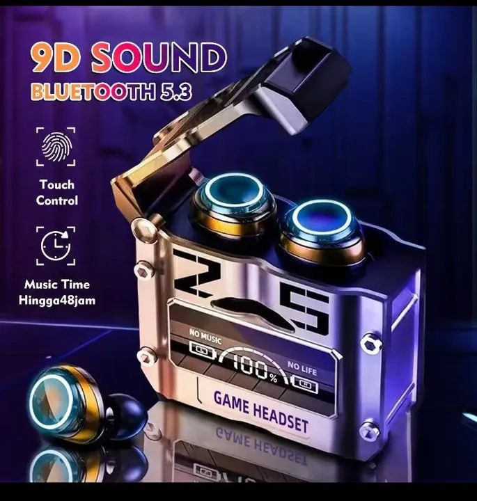 Fone bluetooth M25, display digital inteligente, controle de ruídos, estéreo 5.3