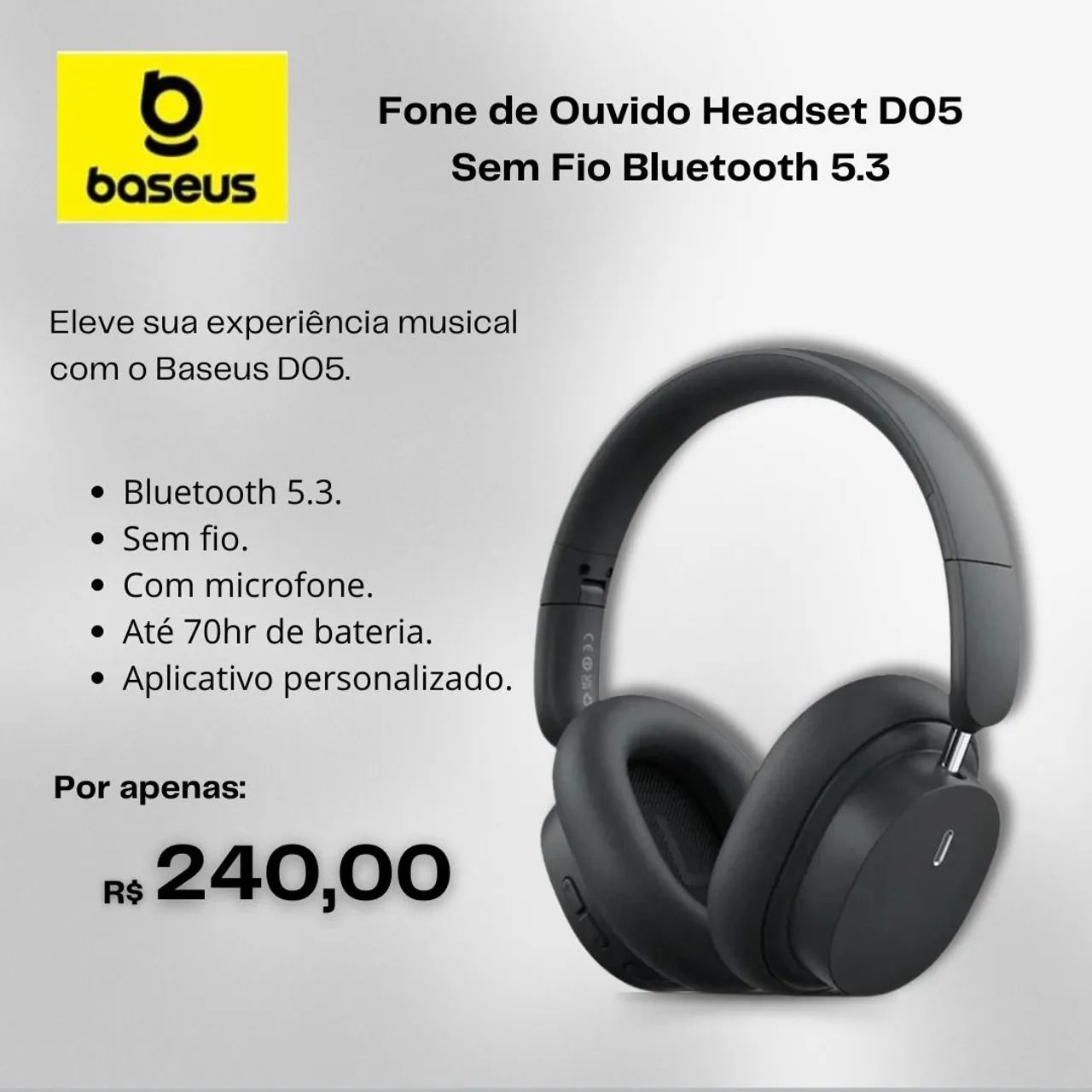 Headset Baseus D05 