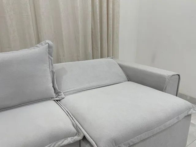 Sofá Cama Retrátil Ravena 2.40m Boucle Molas Bonnel l65 - Foto 3