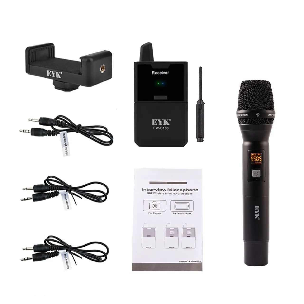 microfone sem fio profissional EKY