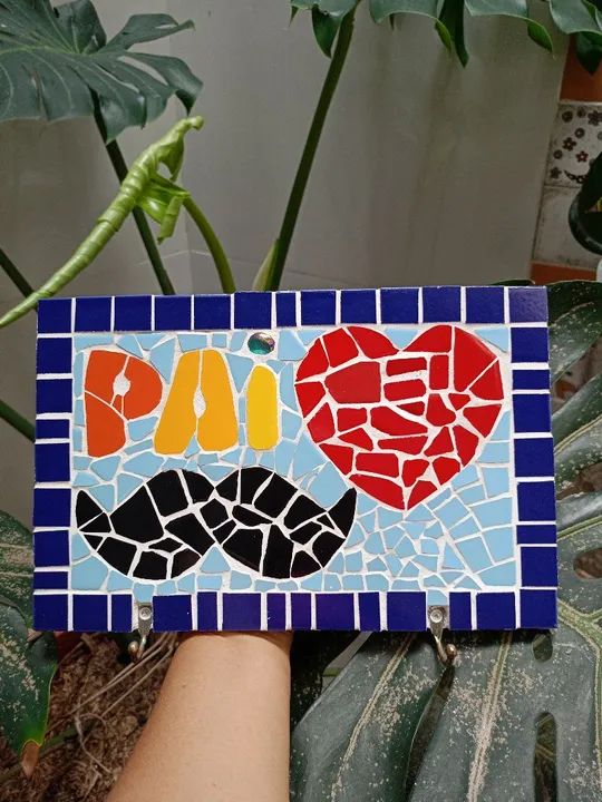 Quadro Decorativo Pai Mosaico tamanho  0.29x0.19 - Foto 2
