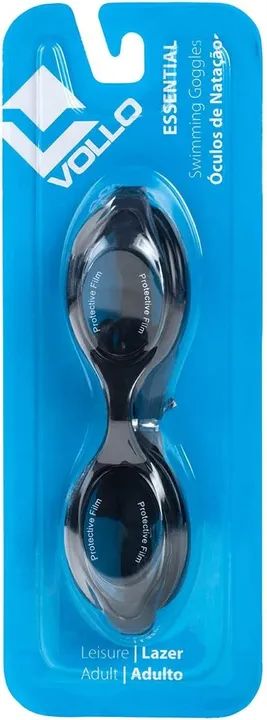 Óculos de Natação Essentil Vollo Sports - Preto - Silicone - Produto Lacrado Na Embalagem