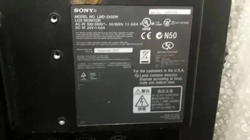 Monitor Sony Lcd Lmd-2450w Digital Hd Sdi - Foto 5
