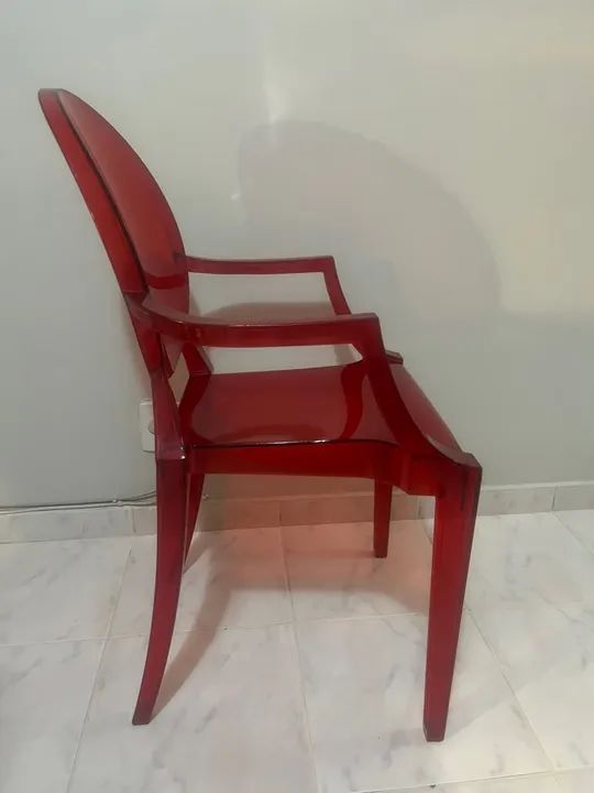 Cadeira de escritório decorativa em acrílico   - Foto 2