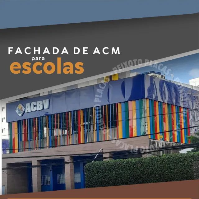 Fachada de ACM para Colégios e Escolas