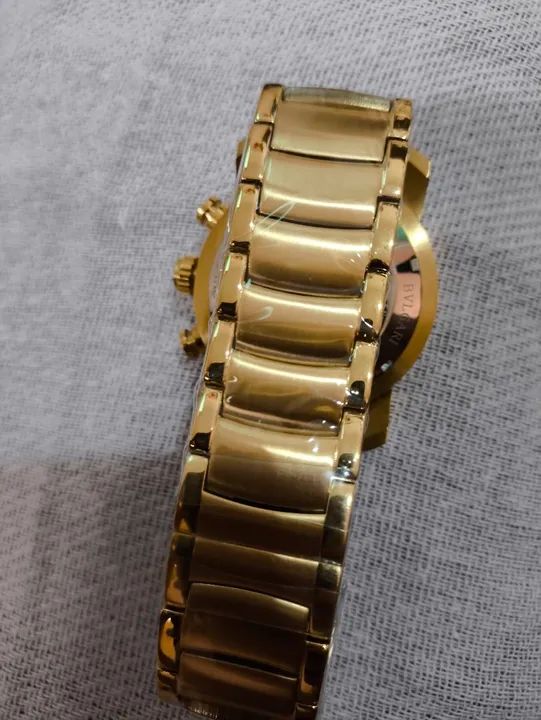 Relógio Masculino Bulgari Automático Dourado - Foto 2