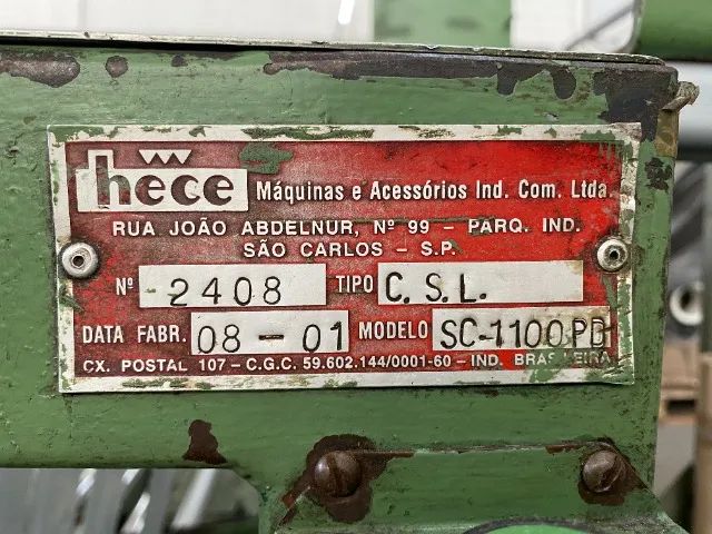 MÁQUINA CORTE E SOLDA HECE 1100 ANO 2001 PISTA DUPLA - Foto 3