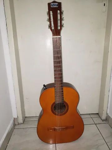 Troca - Violão Del Vecchio Camping ref 100 =Anos 1980/90 c/Captação Elétrica Tron X200 