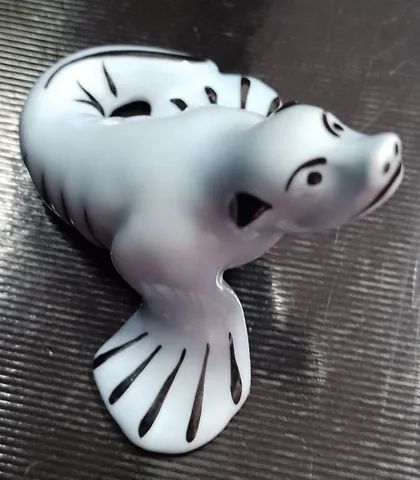 Lindo bibelô foca de porcelana  - Foto 2