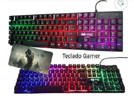 teclado  gamer knup KP-2043 com luz RGB
