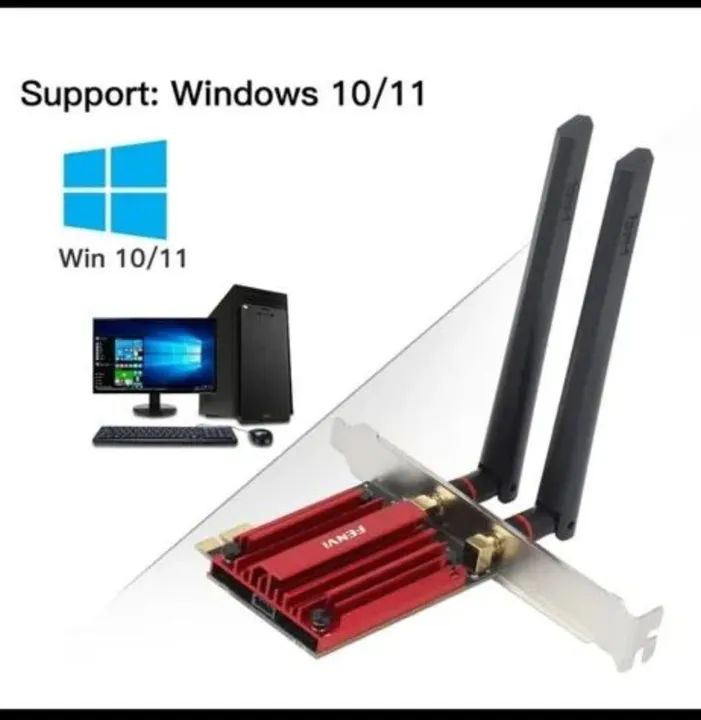 Placa de Rede PCIE Wi-fi 6E AX210 - Foto 3
