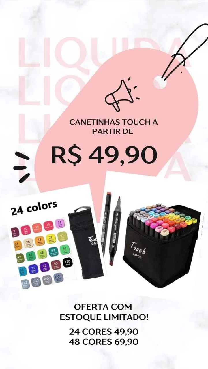 Canetas Touch - Estoque Limitado!