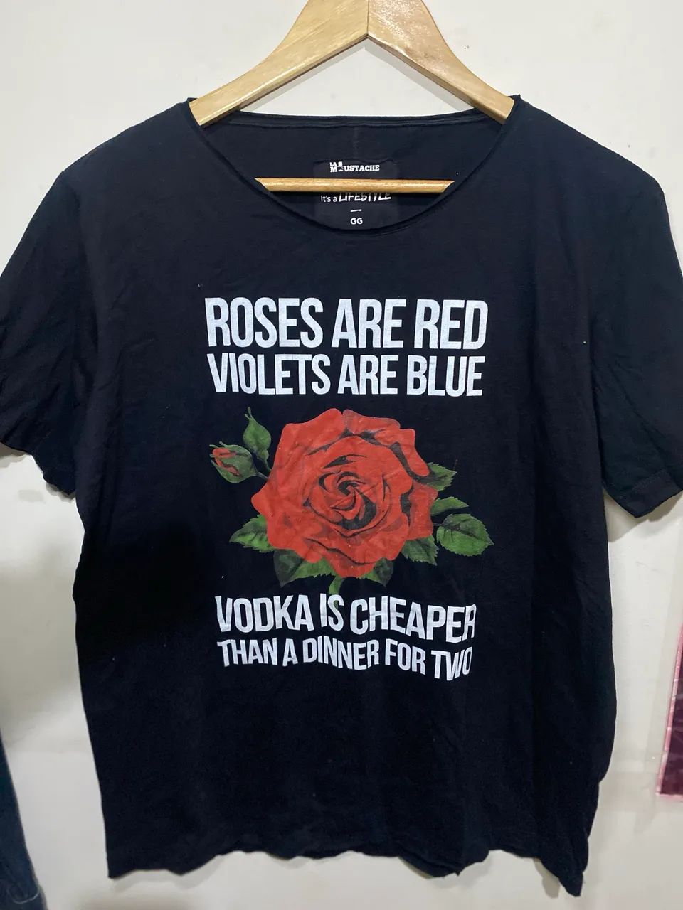 Camiseta vodka is cheaper - GG - la mustache - Foto 3