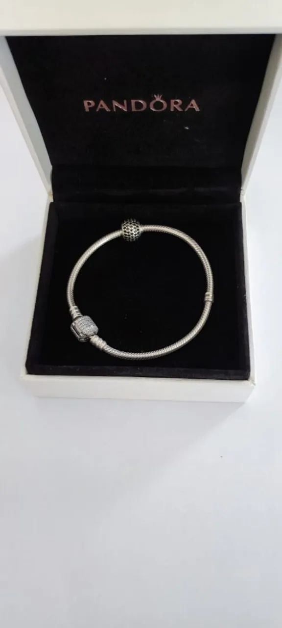 Pulseira Pandora Original edição especial na caixa com berloque em prata - Foto 4