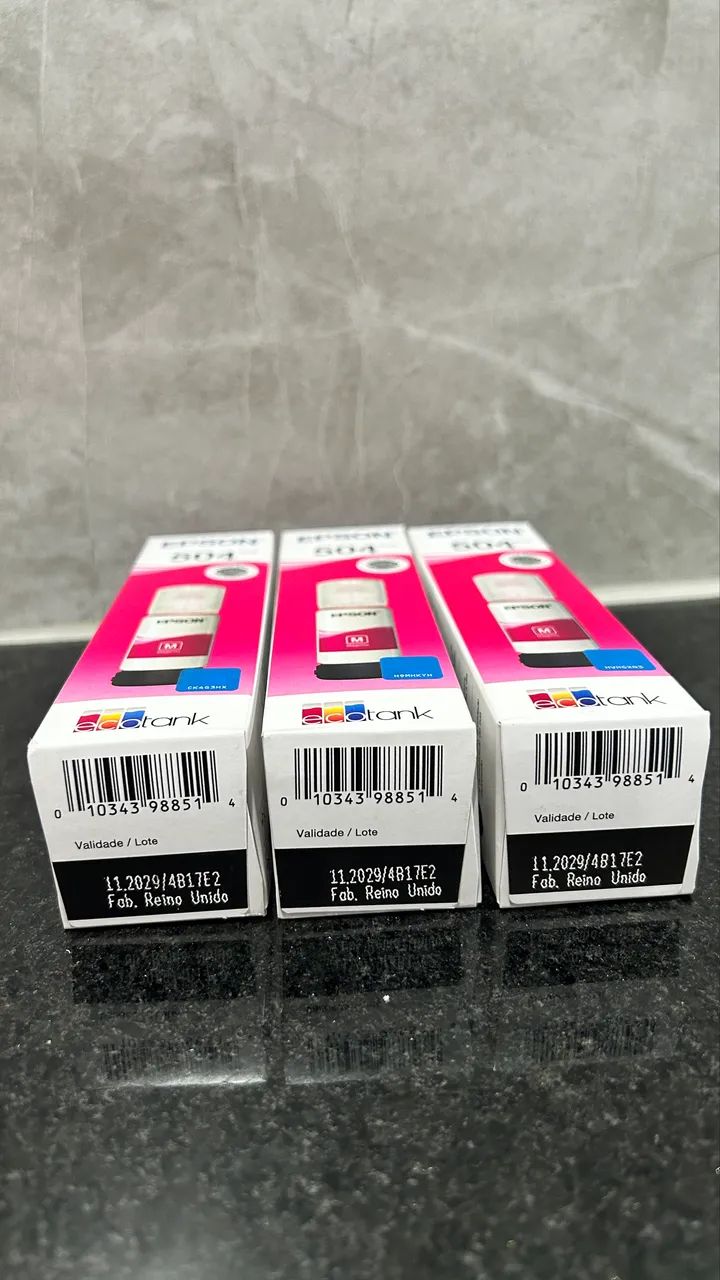Kit 3 Tinta Epson Magenta 504 - Foto 2