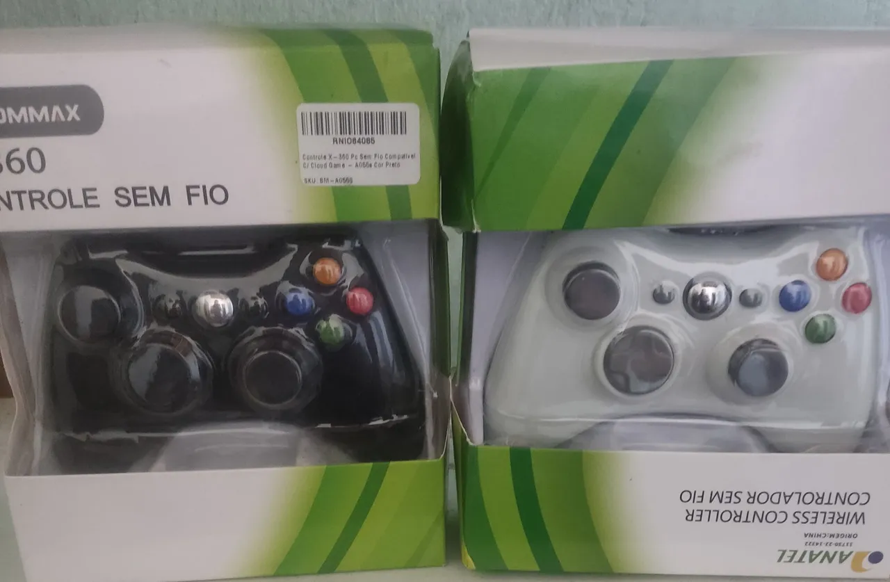Controle Xbox 360 s/fio p/PC e Tvs Novo 
